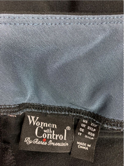 Size 2XP Women with Control Black Pull On Ponte Knit Pants Straight Leg