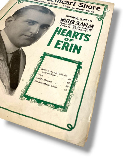 1920 On Sweetheart Shore Sheet Music Hearts of Erin Waterson Berlin and Snyder