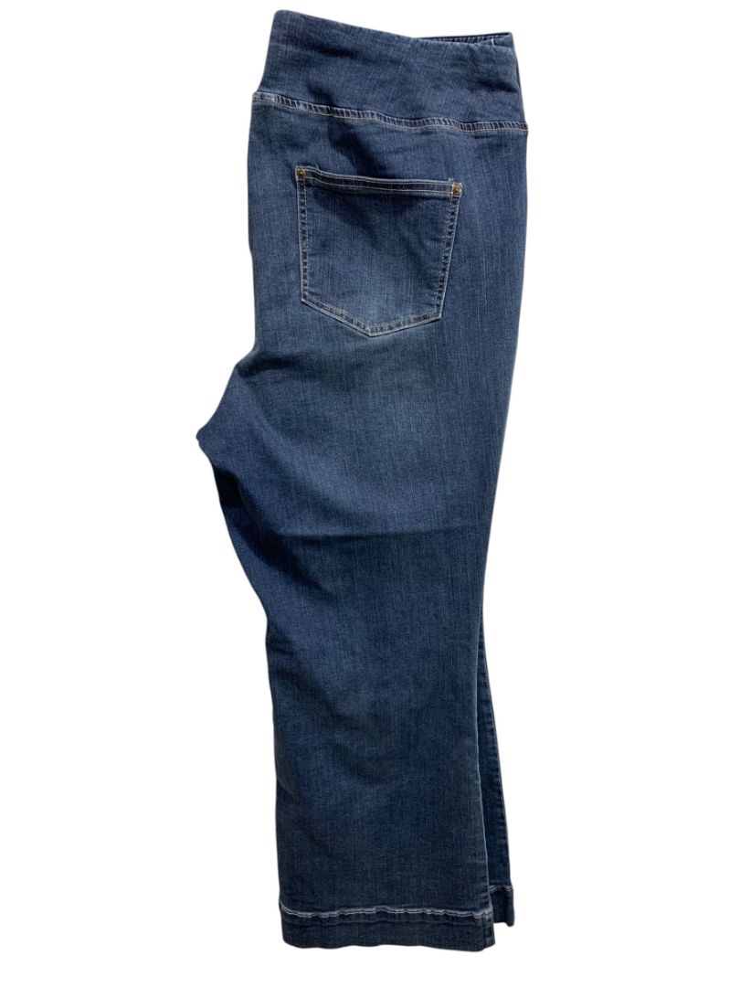 Size 20WP Belle by Kim Gravel Womens Wide Leg Jeans Stretch Denim