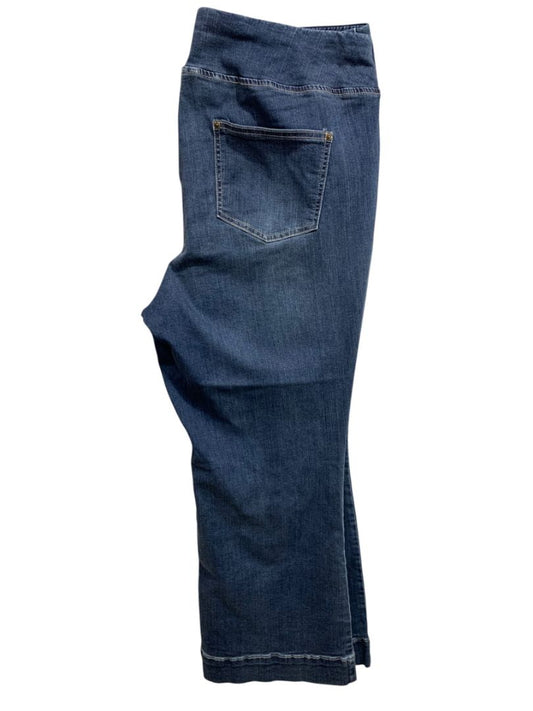 Size 20WP Belle by Kim Gravel Womens Wide Leg Jeans Stretch Denim