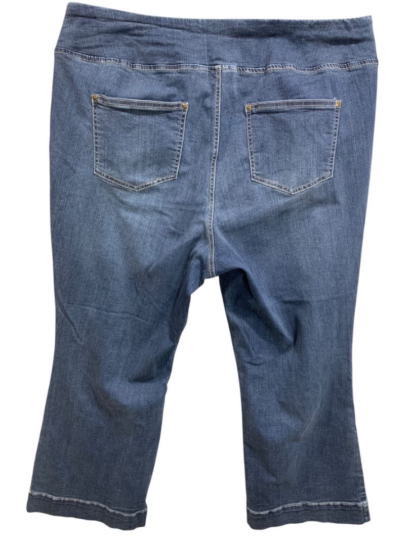 Size 20WP Belle by Kim Gravel Womens Wide Leg Jeans Stretch Denim