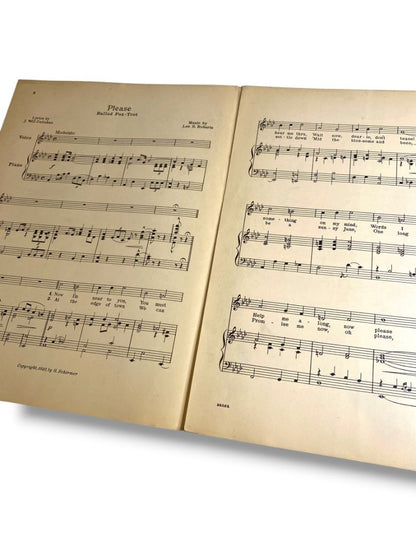 1920 Please Ballad Fox-Trot Sheet Music Callahan Roberts G. Schirmer