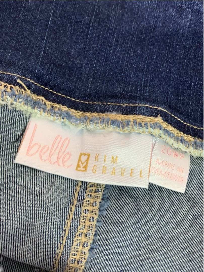 Size 20WP Belle by Kim Gravel Womens Wide Leg Jeans Stretch Denim