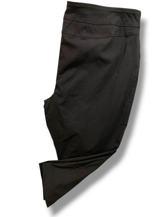 Size 22W Coldwater Creek Womens Plus Size Pull On Black Pants Stretch Crop