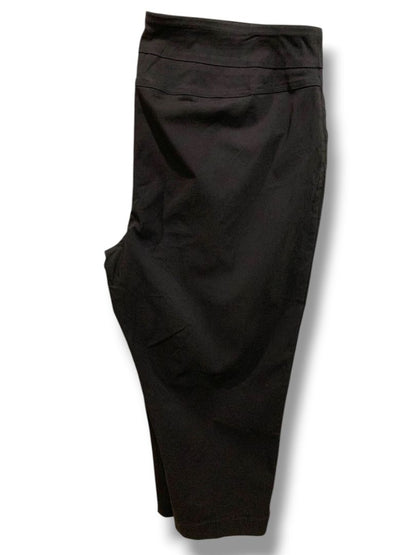 Size 22W Coldwater Creek Womens Plus Size Pull On Black Pants Stretch Crop