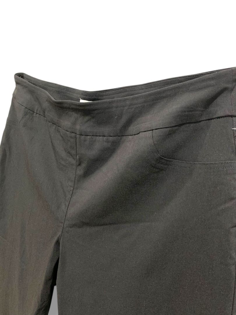Size 22W Coldwater Creek Womens Plus Size Pull On Black Pants Stretch Crop