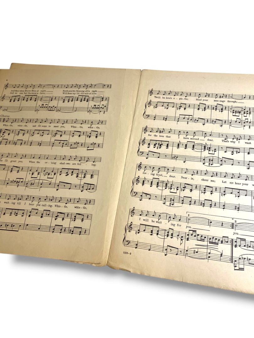 1920 Whistle and I'll Come to Meet You Sheet Music Cinderella on Broadway Atteridge
