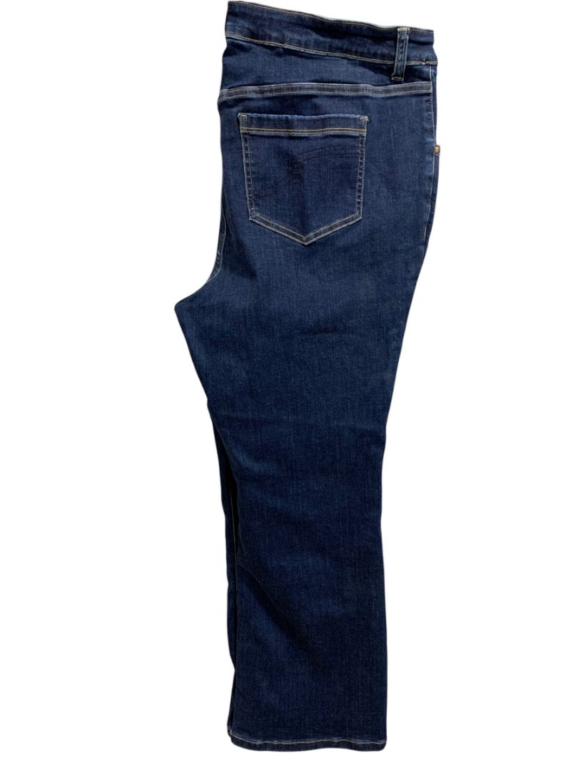 Size 20WP Women with Control Straight Leg Jeans Stretch Denim