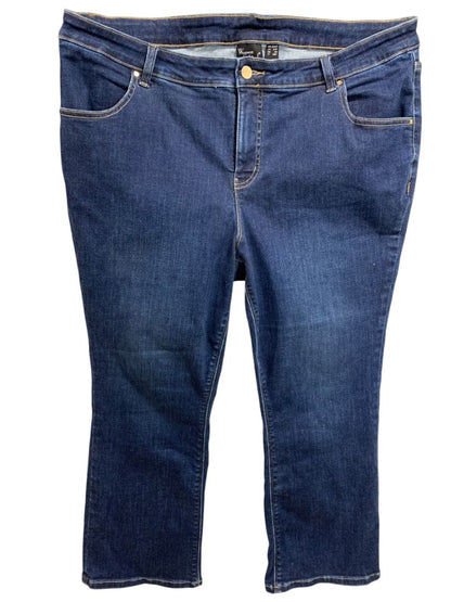 Size 20WP Women with Control Straight Leg Jeans Stretch Denim
