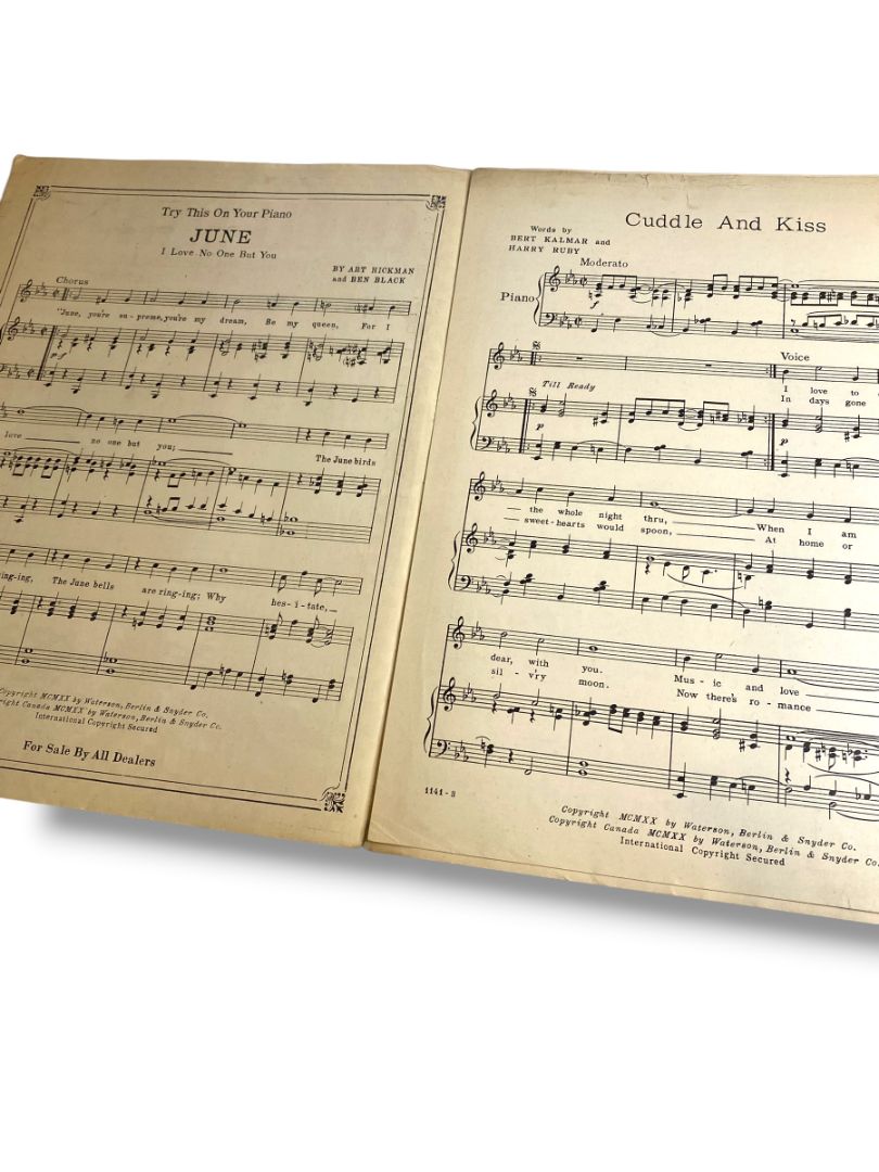 1920 Cuddle and Kiss While We're Dancing Around Sheet Music Kalmar Ruby Jerome