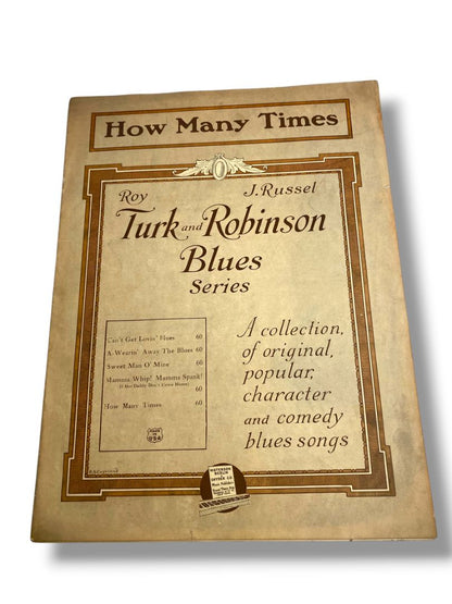 1921 How Many Times Sheet Music Turk and Robinson Series Waterson Berlin & Snyder