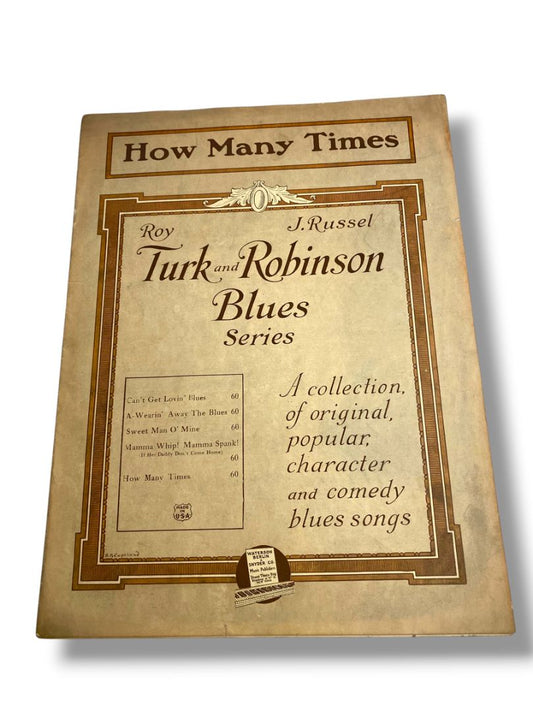 1921 How Many Times Sheet Music Turk and Robinson Series Waterson Berlin & Snyder