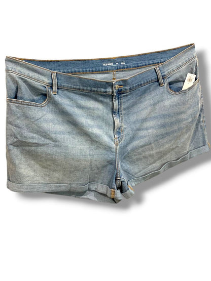 Size 24 Old Navy Womens Plus Size Cuffed Jean Shorts New Mid-Rise Wow