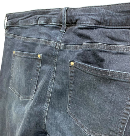 Size 16WP Belle by Kim Gravel Womens Dark Wash Jeans Stretch Denim Crop