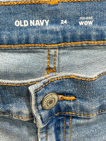 Size 24 Old Navy Womens Plus Size Cuffed Jean Shorts New Mid-Rise Wow