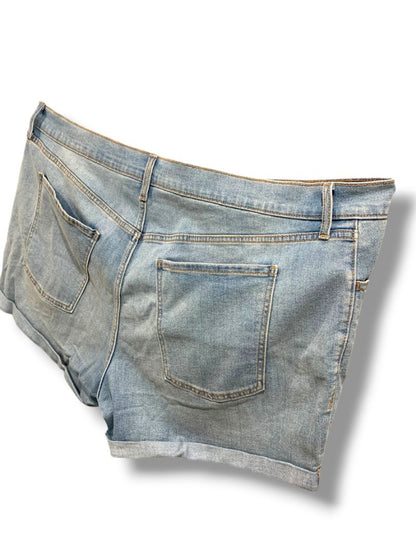 Size 24 Old Navy Womens Plus Size Cuffed Jean Shorts New Mid-Rise Wow