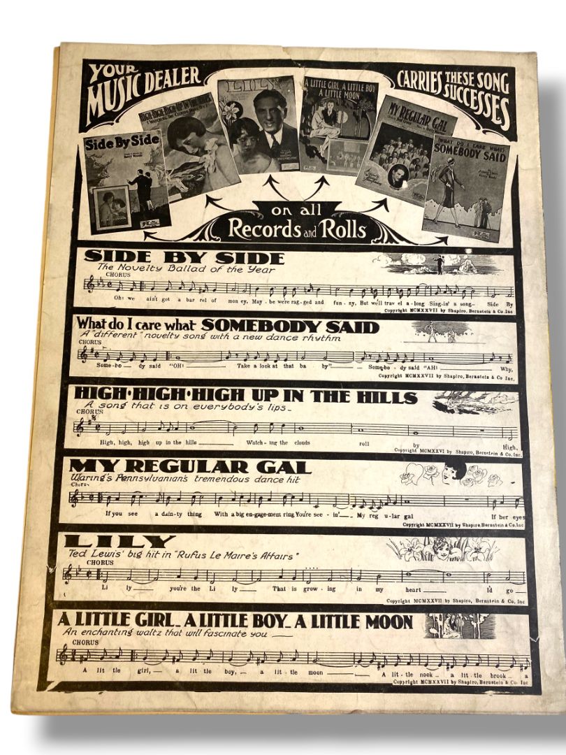 1927 Bye-Bye, Pretty Baby Sheet Music Gardner Hamilton Shapiro Bernstein & Co