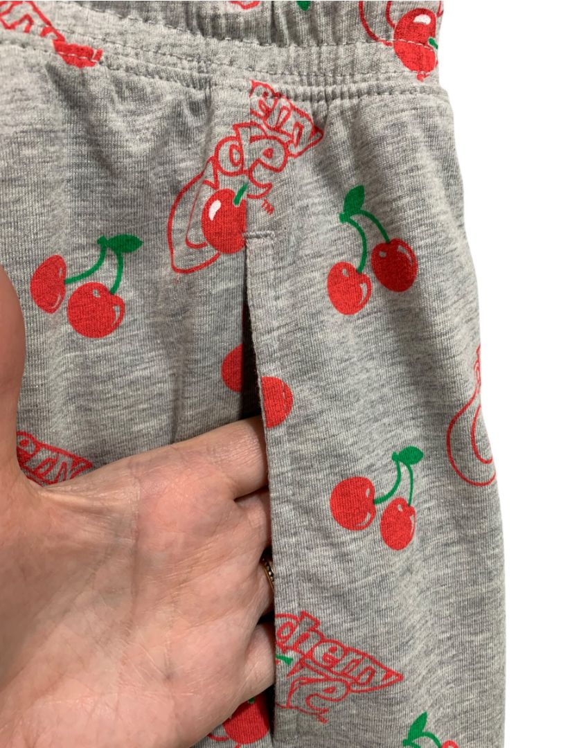 Size 1X Coca-Cola Womens New Heathered Gray PJ Lounge Pants Cherry Coke