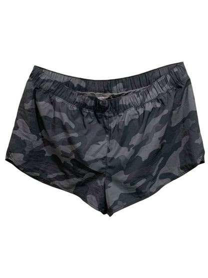 Size 2X Old Navy Active Gray Camo Womens Running Shorts Lined Dry Quick