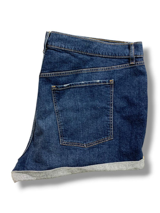 Size 24 Old Navy Womens Plus Size New Cuffed Jean Shorts Mid-Rise Boyfriend