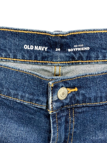 Size 24 Old Navy Womens Plus Size New Cuffed Jean Shorts Mid-Rise Boyfriend