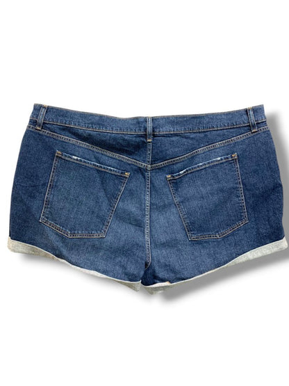 Size 24 Old Navy Womens Plus Size New Cuffed Jean Shorts Mid-Rise Boyfriend