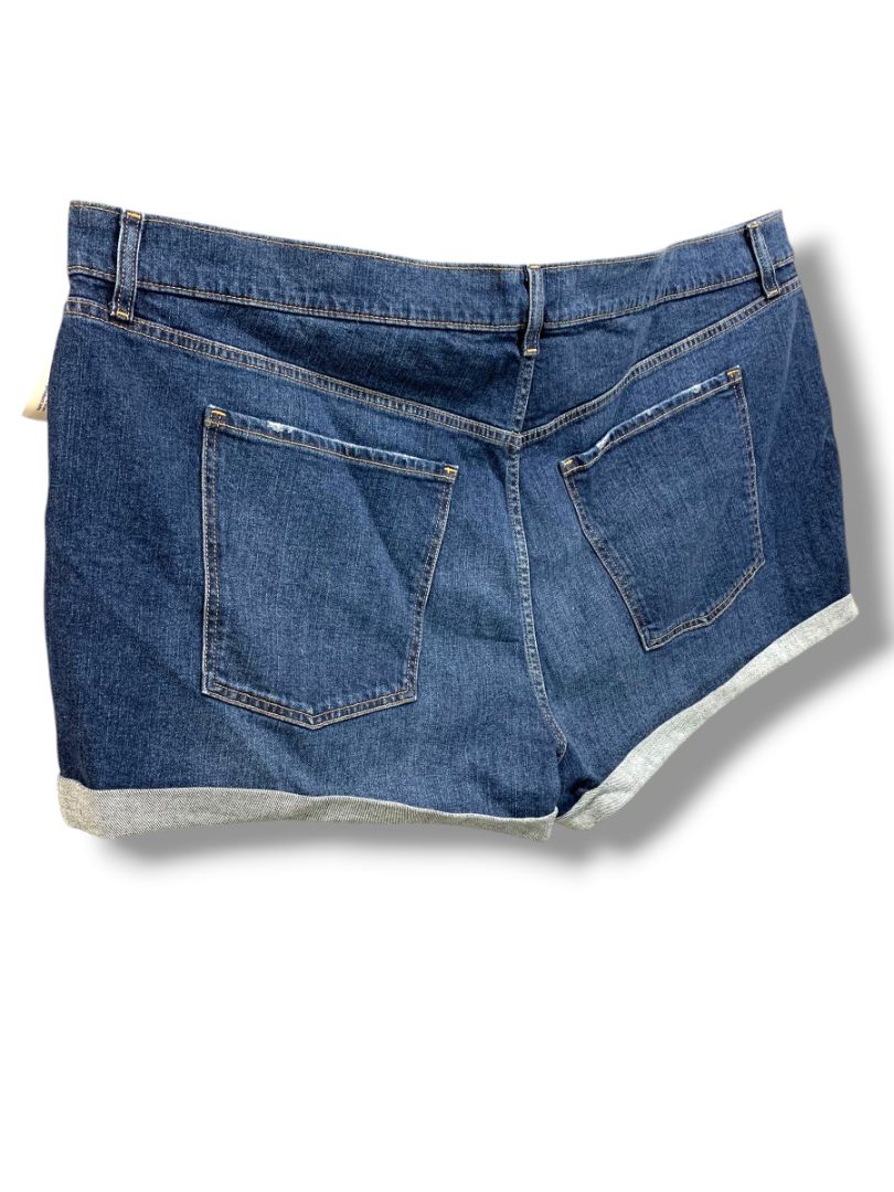 Size 24 Old Navy Womens Plus Size New Cuffed Jean Shorts Mid-Rise Boyfriend