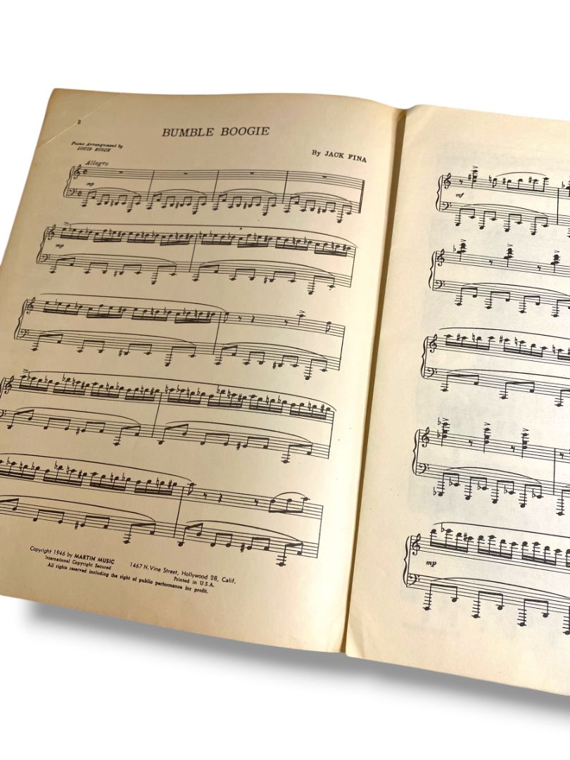 1946 Bumble-Book Sheet Music Flight of the Bumble-Bee Jack Fina Martin Music