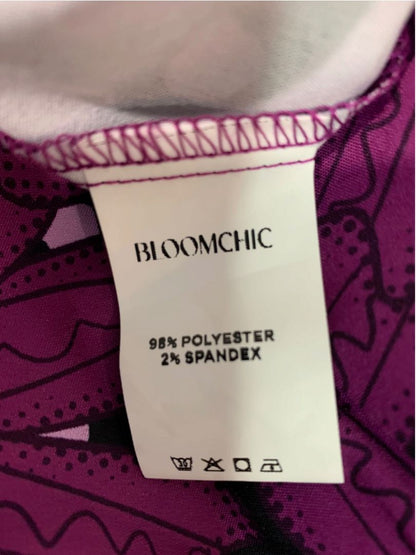 Size 26 Bloomchic New Purple Floral Pullover Dress V-Neck Pockets