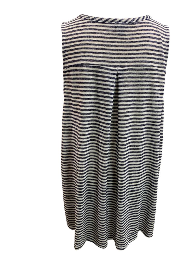Size 3X Torrid Womens V-Neck Tank Top Shirt Blue Cream Stripes