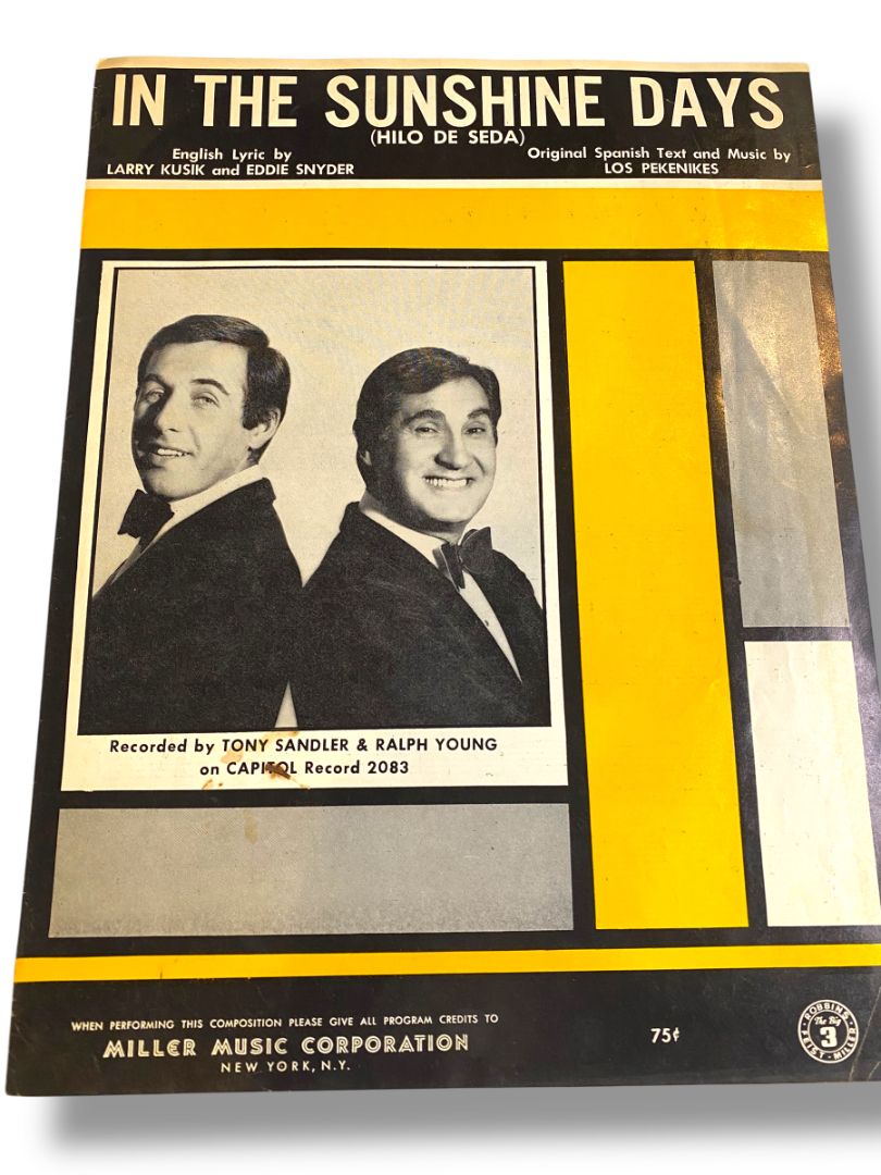 1967 In the Sunshine Days Sheet Music Hilo de Seda Kusik Snyder