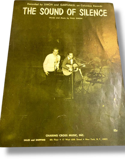 1964 The Sound of Silence Sheet Music Simon and Garfunkel Charing Cross