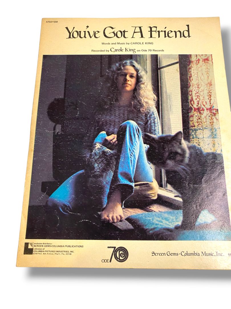 1971 You've Got a Friend Sheet Music Carole King Screen-Gems Columbia