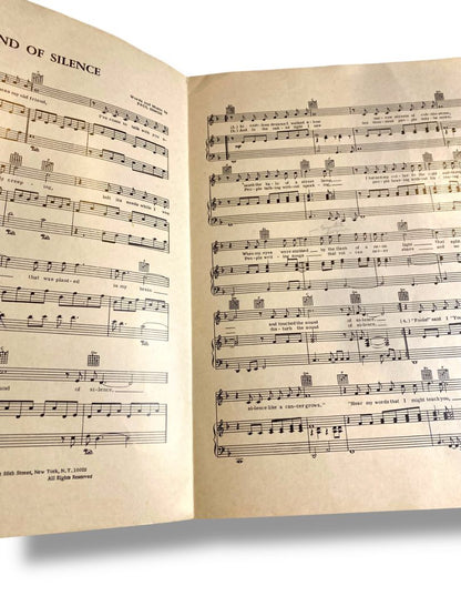 1964 The Sound of Silence Sheet Music Simon and Garfunkel Charing Cross