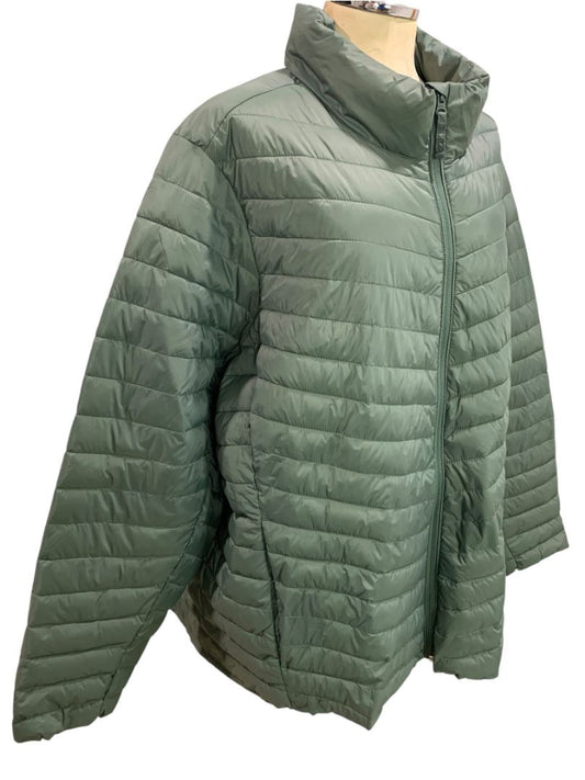Size 4X Old Navy Womens Coat Jacket Forest Green Lightweight Puffer