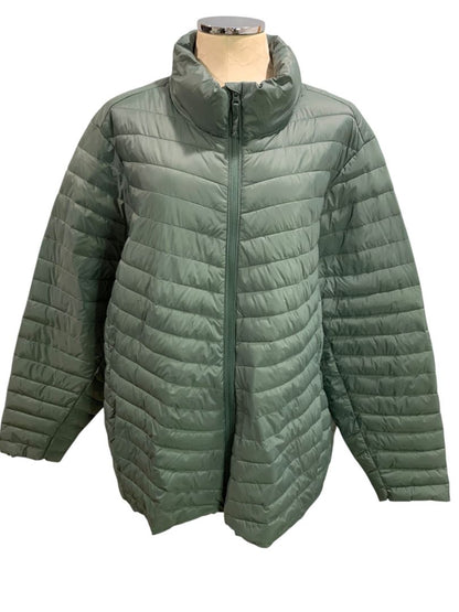 Size 4X Old Navy Womens Coat Jacket Forest Green Lightweight Puffer