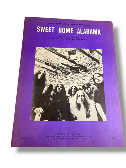 1974 Sweet Home Alabama Sheet Music Lynrd Skynyrd Van Zant King Rossington