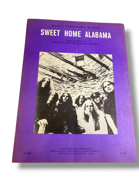 1974 Sweet Home Alabama Sheet Music Lynrd Skynyrd Van Zant King Rossington