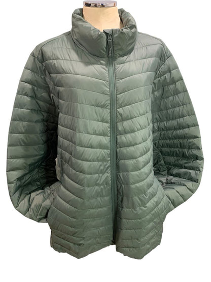 Size 4X Old Navy Womens Coat Jacket Forest Green Lightweight Puffer