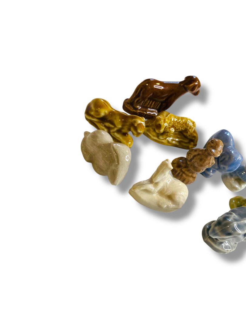 Vintage Lot of 10 Wade Red Rose Tea Ceramic Figurines Animals Approx 1.5"