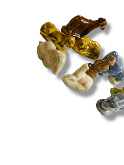 Vintage Lot of 10 Wade Red Rose Tea Ceramic Figurines Animals Approx 1.5"