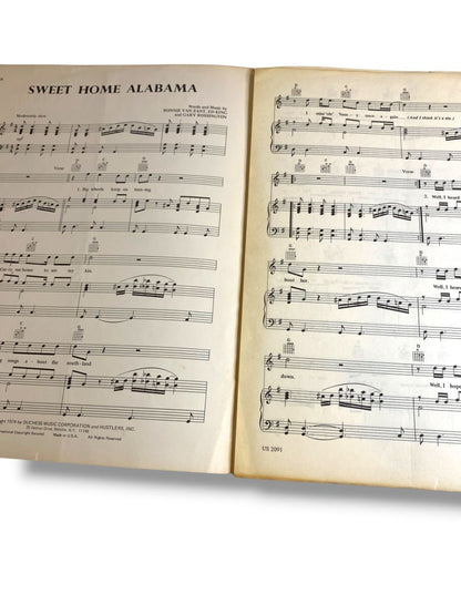 1974 Sweet Home Alabama Sheet Music Lynrd Skynyrd Van Zant King Rossington