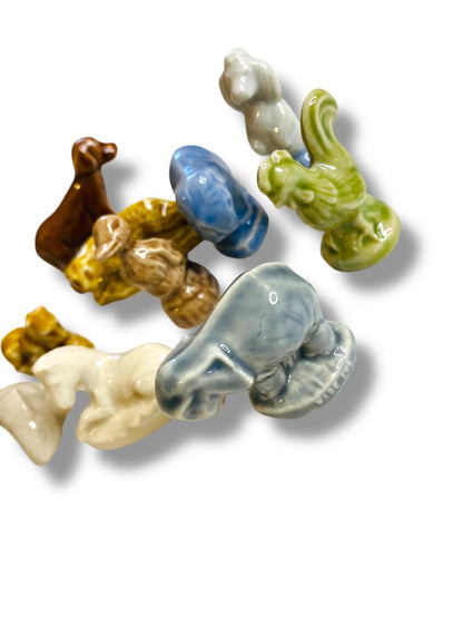 Vintage Lot of 10 Wade Red Rose Tea Ceramic Figurines Animals Approx 1.5"