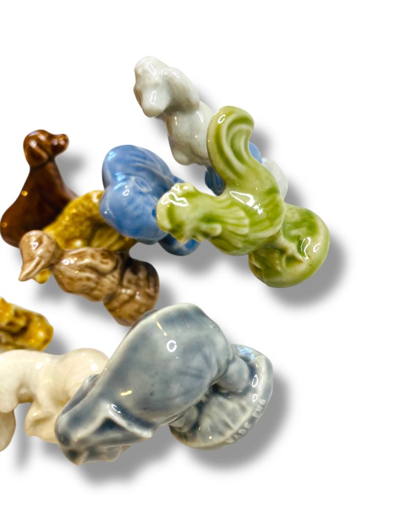 Vintage Lot of 10 Wade Red Rose Tea Ceramic Figurines Animals Approx 1.5"