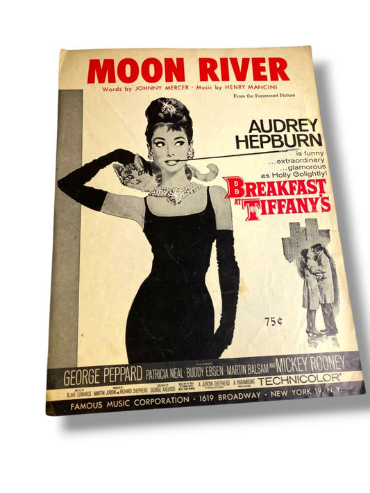 1961 Moon River Sheet Music Breakfast at Tiffanys Mercer Mancini Famous Music Corp