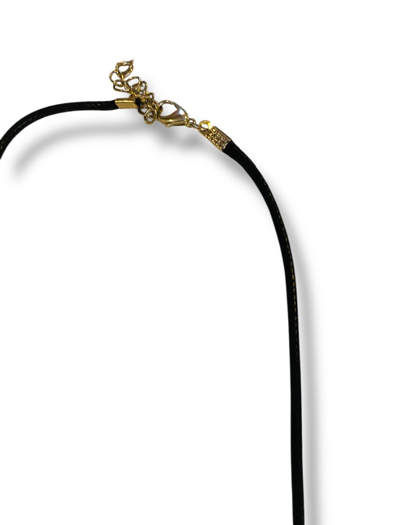 Rope Necklace Glass 1" Tree Pendant 17-19" Lobster Clasp