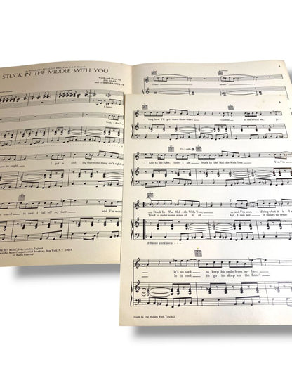 1973 Stuck in the Middle with You Sheet Music Egan Rafferty Hudson Bay Music Co