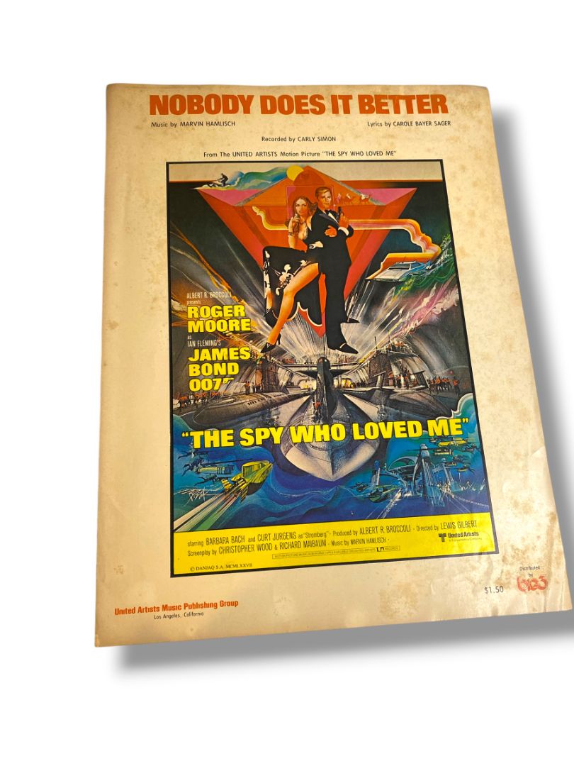 1977 Nobody Does it Better Sheet Music The Spy Who Loved Me Carly Simon