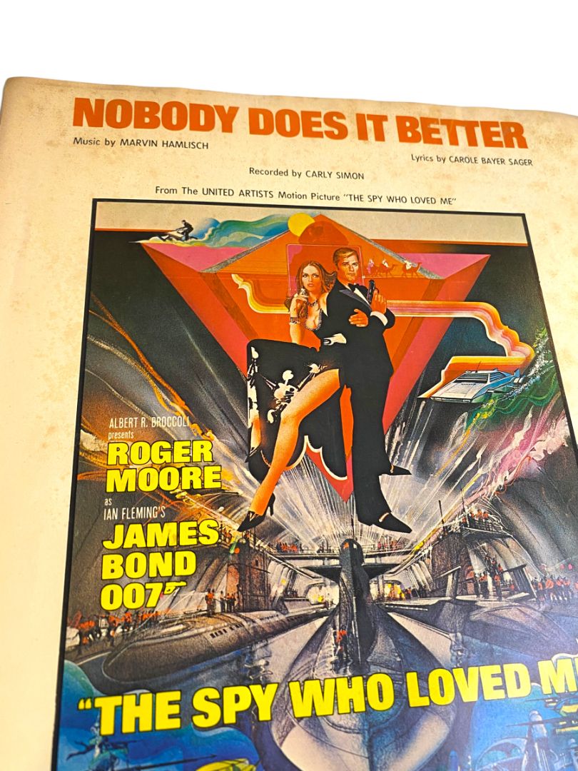 1977 Nobody Does it Better Sheet Music The Spy Who Loved Me Carly Simon