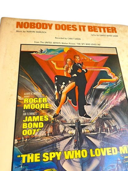 1977 Nobody Does it Better Sheet Music The Spy Who Loved Me Carly Simon